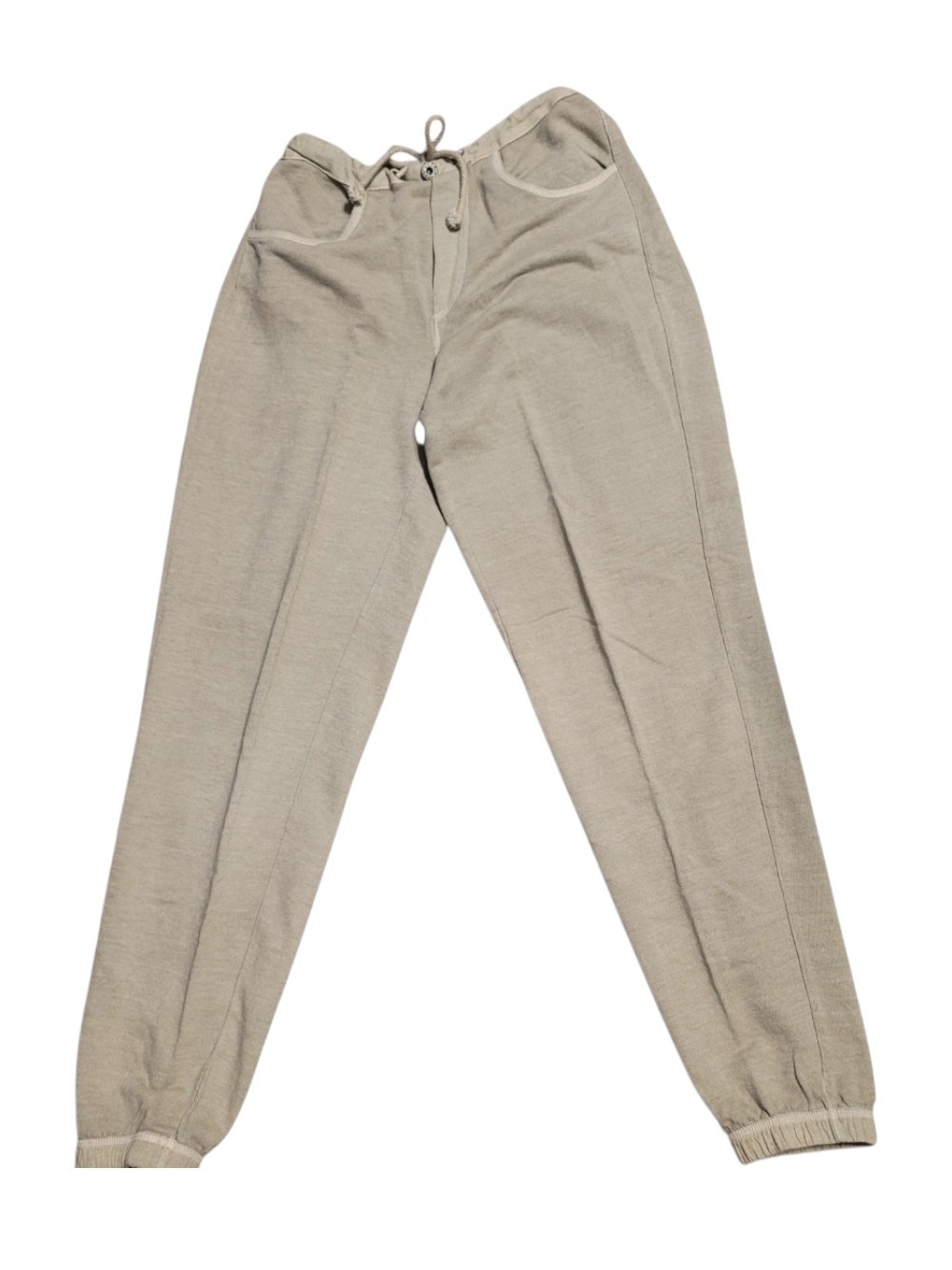 MODA INT'L - Small Drawstring Jogger Pants in Light Taupe